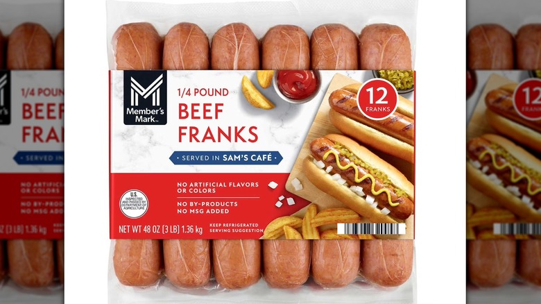 Package of Member's Mark all-beef franks.
