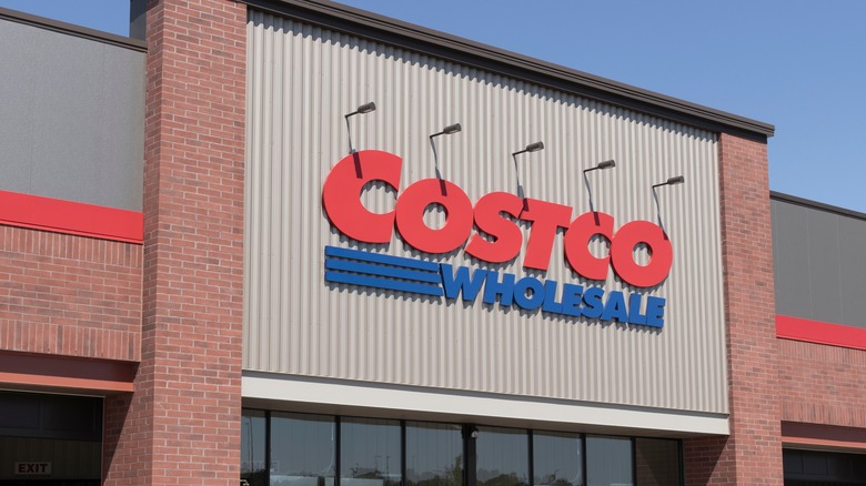 Costco sign on front of warehouse