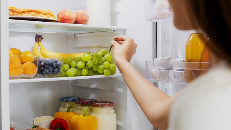foods inside refrigerator