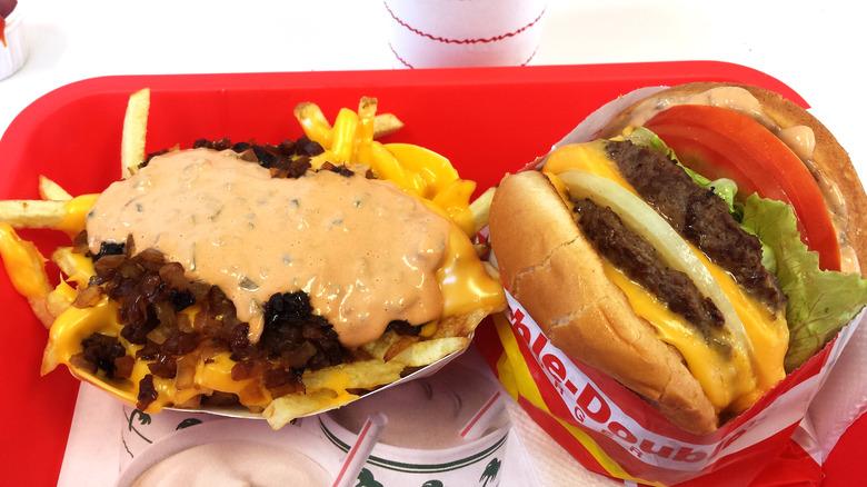 In-N-Out burger fries tray