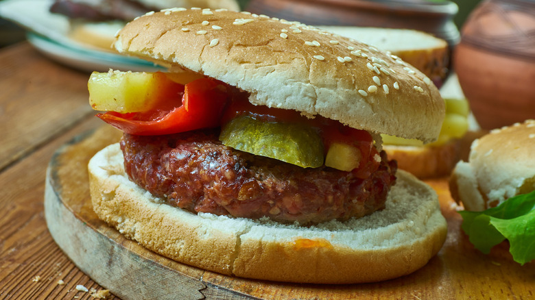 Bicky burger close up
