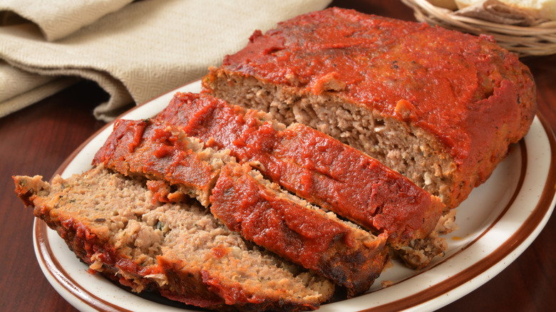 Meatloaf slices on a plate