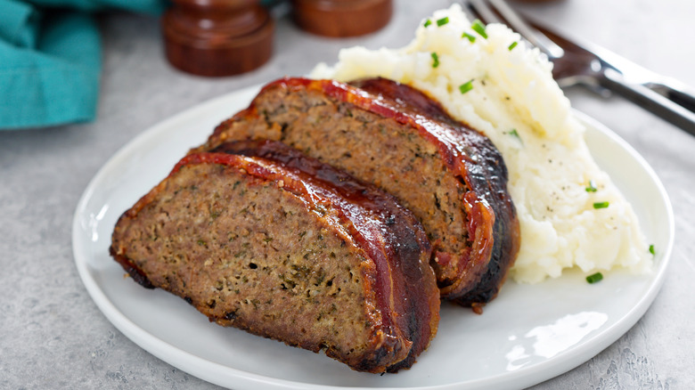 Meatloaf and mashed potatoes