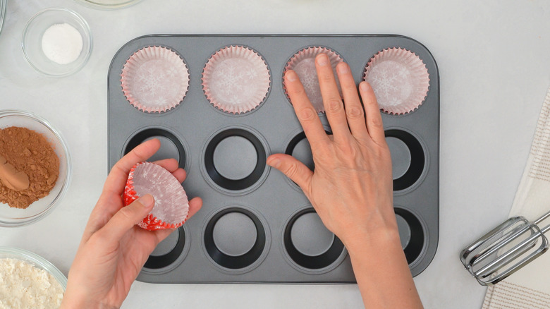 muffin pan top view