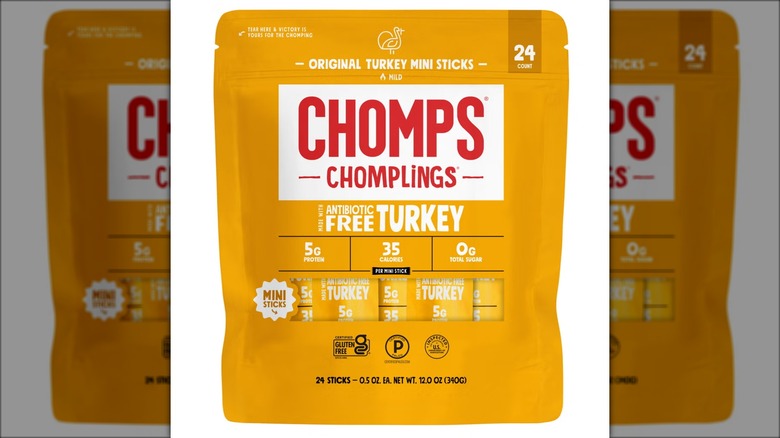 Bag of cured mini turkey sticks.