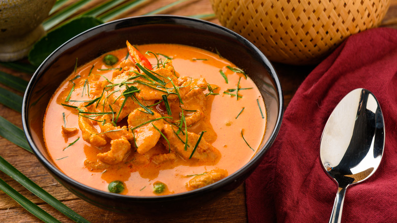 A bowl of red curry