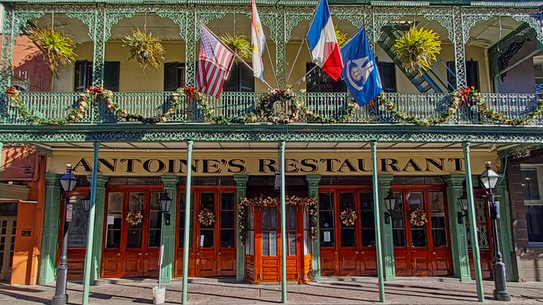 Exterior of Antoine's Restaurant in New Orleans' French Quarter