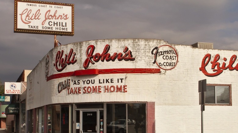 photograph of the exterior of Chili John's restaurant