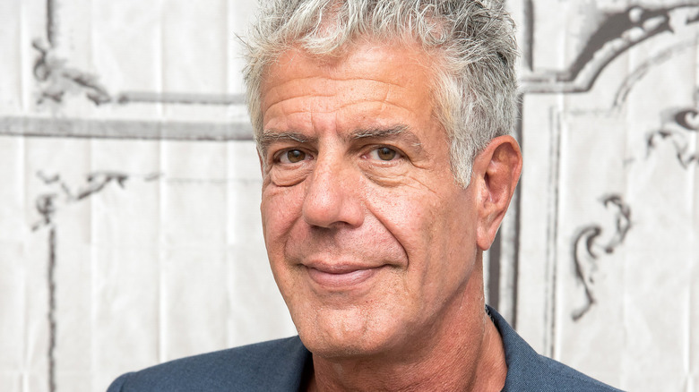 headshot of chef and television host Anthony Bourdain