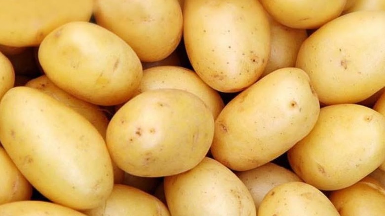 Whole unpeeled Sifra potatoes