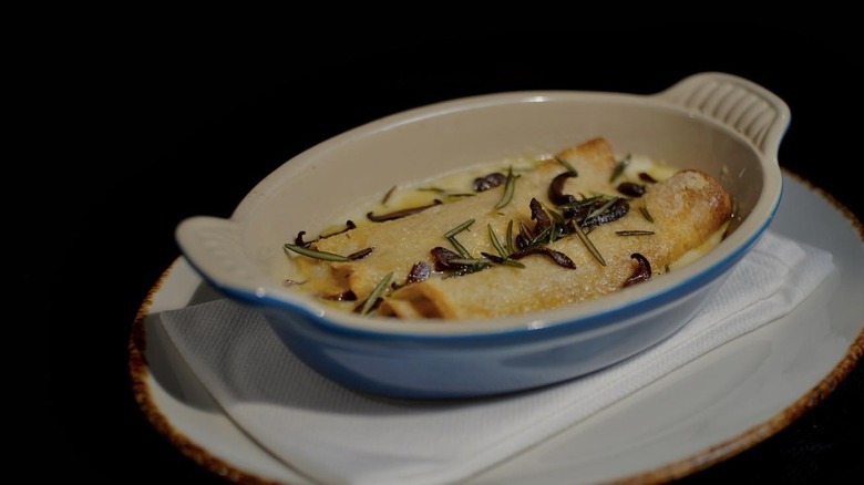 Baked enchiladas in a dish