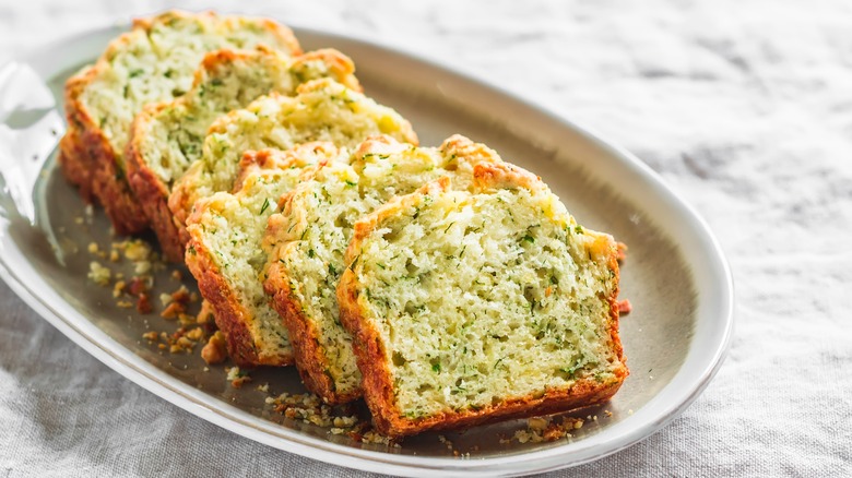 Zucchini cake slices