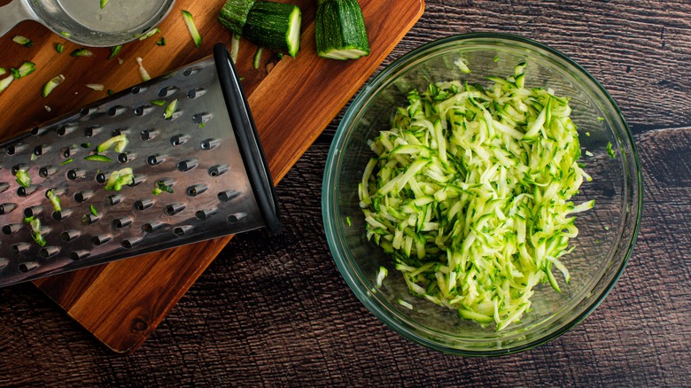 Grated zuchinni