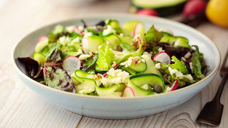 Zucchini in salad