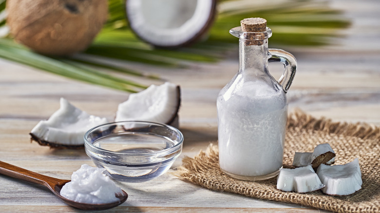 Jar of coconut oil