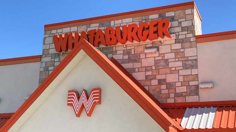 The exterior of a Whataburger