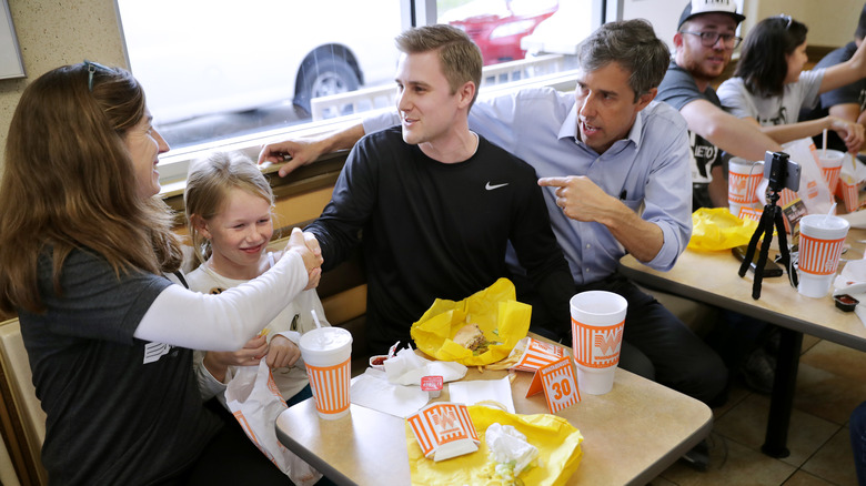 A family dining at Whataburger