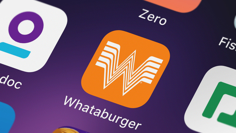 Whataburger app on a phone
