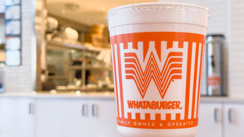 Whataburger branded cup