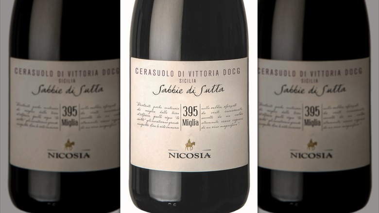 Bottle of Tenute Nicosia 'Sabbie di Sutta' Cerasuolo di Vittoria DOCG