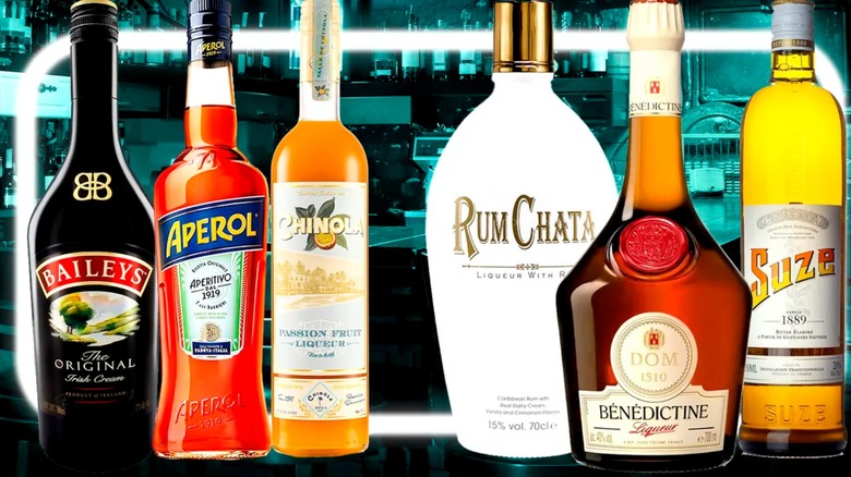 home bar liqueur bottles