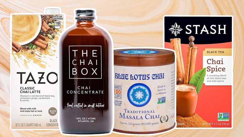 chai tea brands composite image