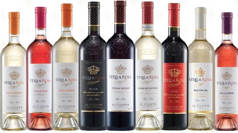 bottles of Stella Rosa wine
