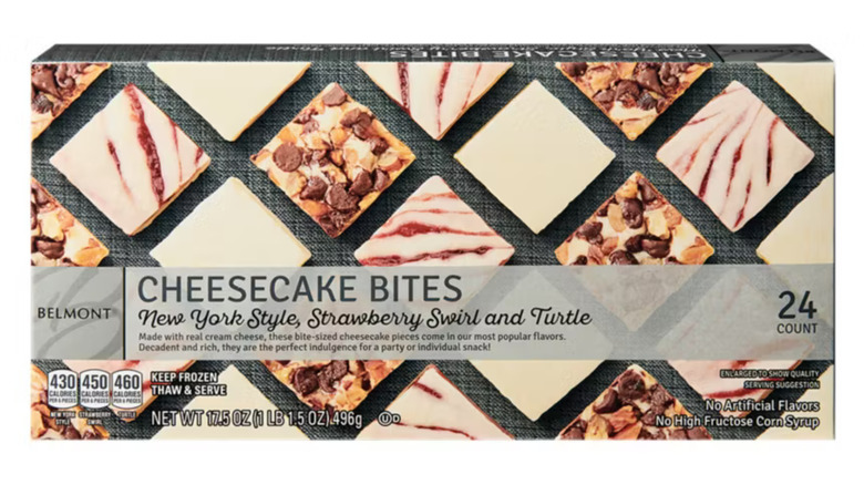 Box of mini cheesecake bites