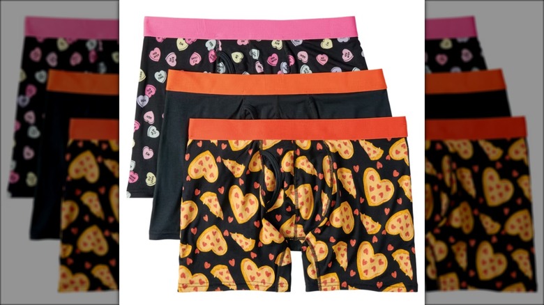 Men's boxer shorts with Valentine's Day patterns