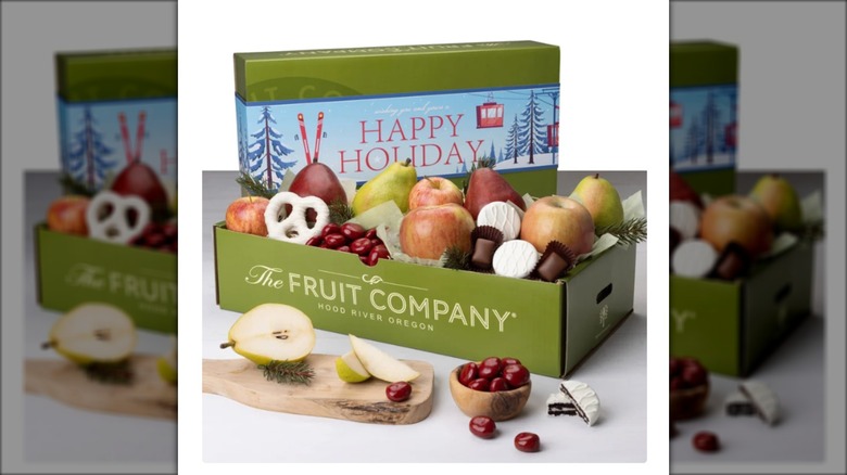 gift box with fresh fruit assortment