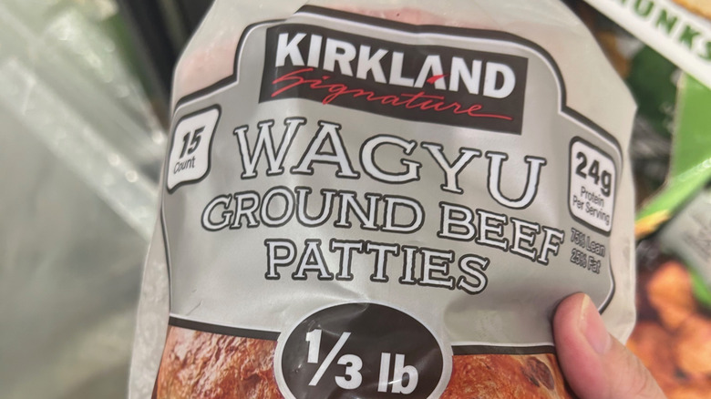 Close up of Wagyu Beef Patties at Costco