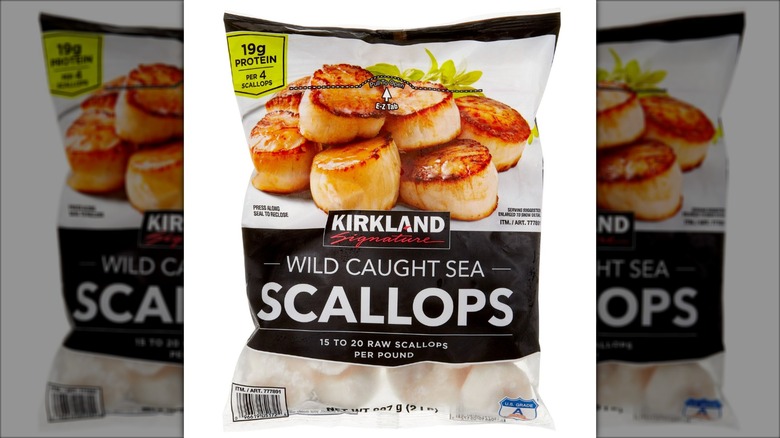 Bag of Kirkland Wild Caught Sea Scallops