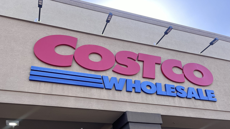 Close up of Costco sign