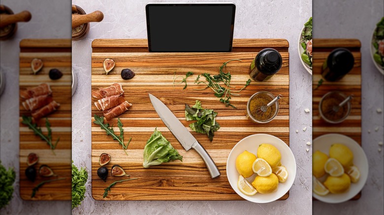 A Teakhaus Reversible XL Cutting Board