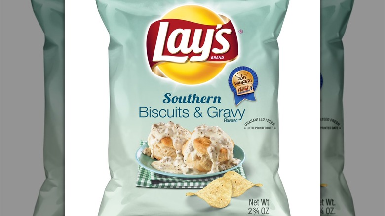 bag of Lay's Southern Biscuits & Gravy chips