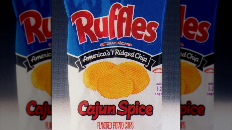 bag of Ruffles Cajun Spice chips