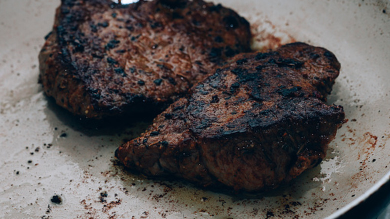 Burned steaks