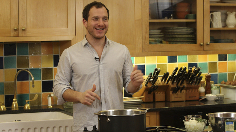 Dave Lieberman smiling in the kitchen