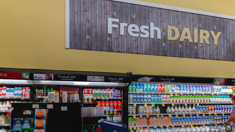 dairy products at the grocery store