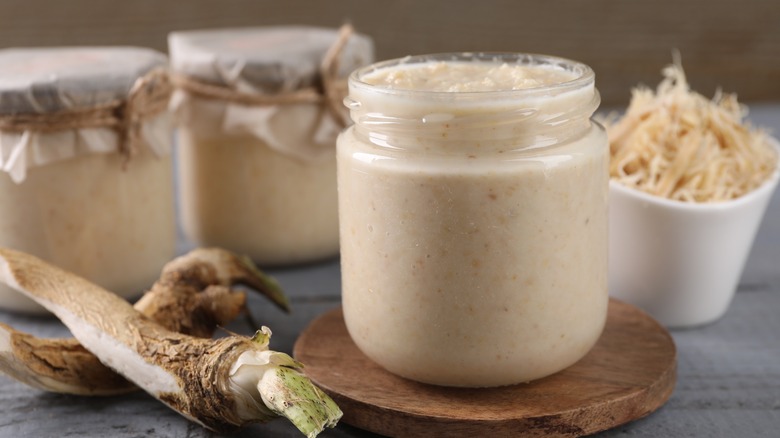 jar of horseradish sauce