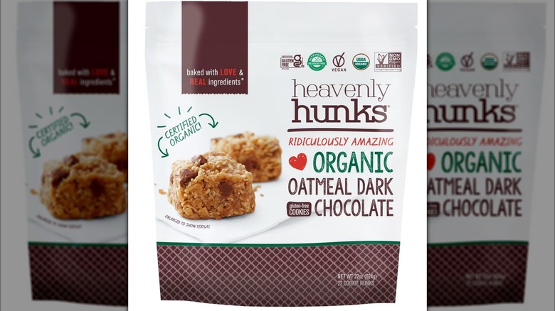 Bag of oatmeal and dark chocolate cookie bites.