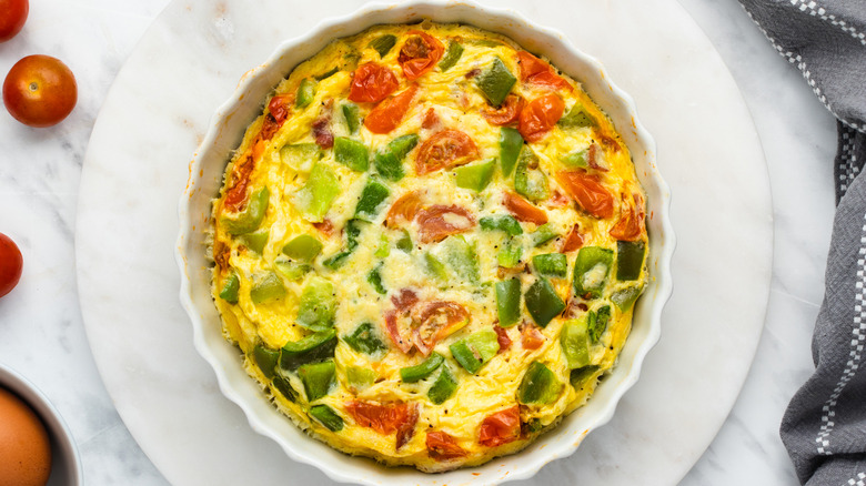 frittata in a dish 