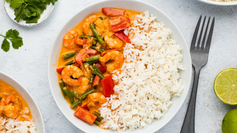 Thai curry in a bowl 