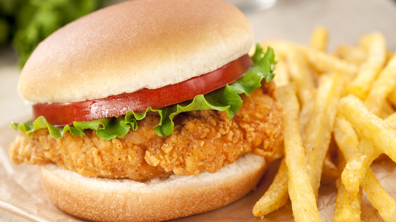 Fried chicken sandwich