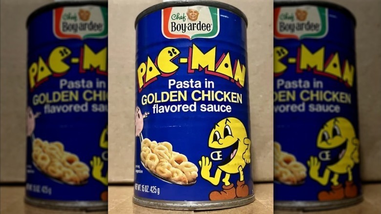 '80s can of Chef Boyardee Pac-Man pasta