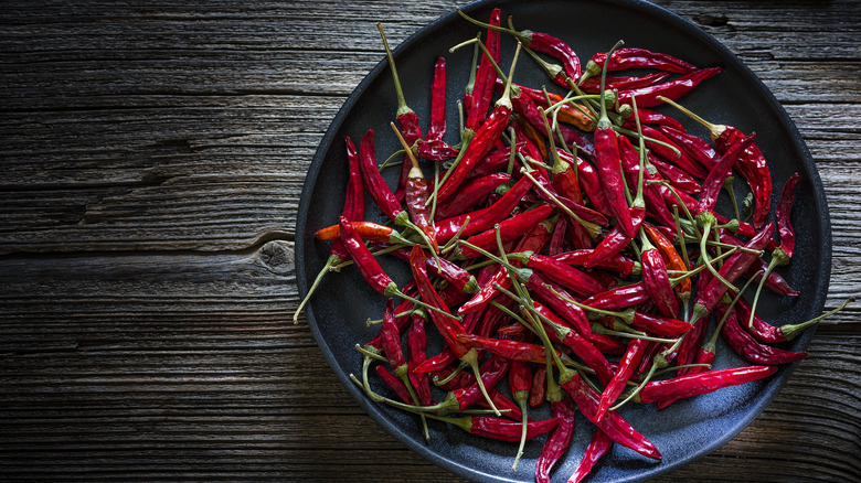 bowl of red chilis