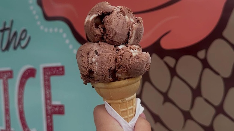 Heavenly Hash ice cream cone