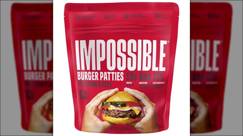 Package of Impossible burger patties.