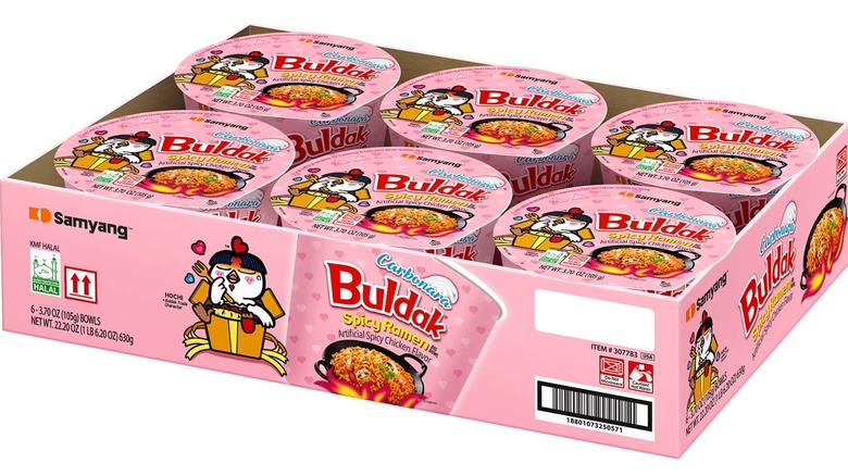 Samyang Buldak Carbonara Spicy Chicken Ramen Bowl