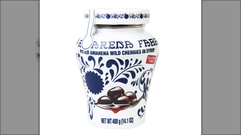 jar of cherries in syrup